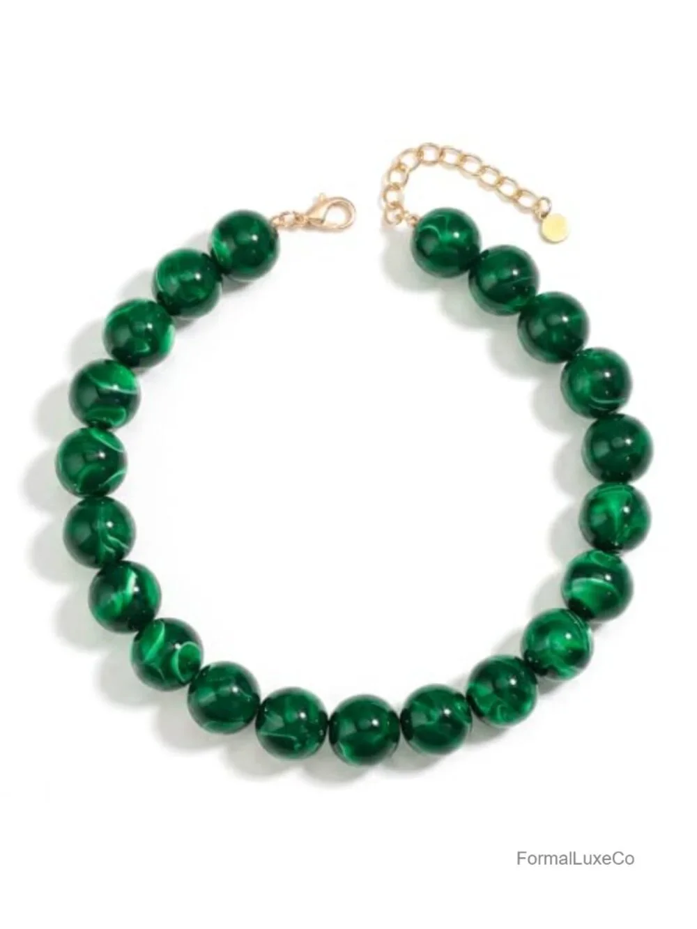 Chunky Beaded Collar Necklace Resin Boho Statement Choker